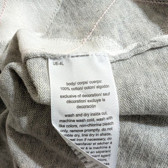 Tommy Hilfiger Cotton Gray and White Argyle Sweater Size M - Picture 5 of 5